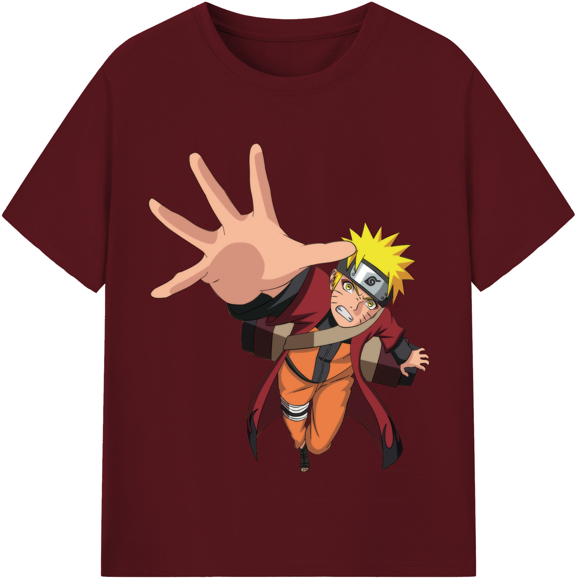 （画像用） NARUTO -ナルト- うずまき ナルト Uzumaki Naruto 綿100％半袖Tシャツ（フロントプリント）
